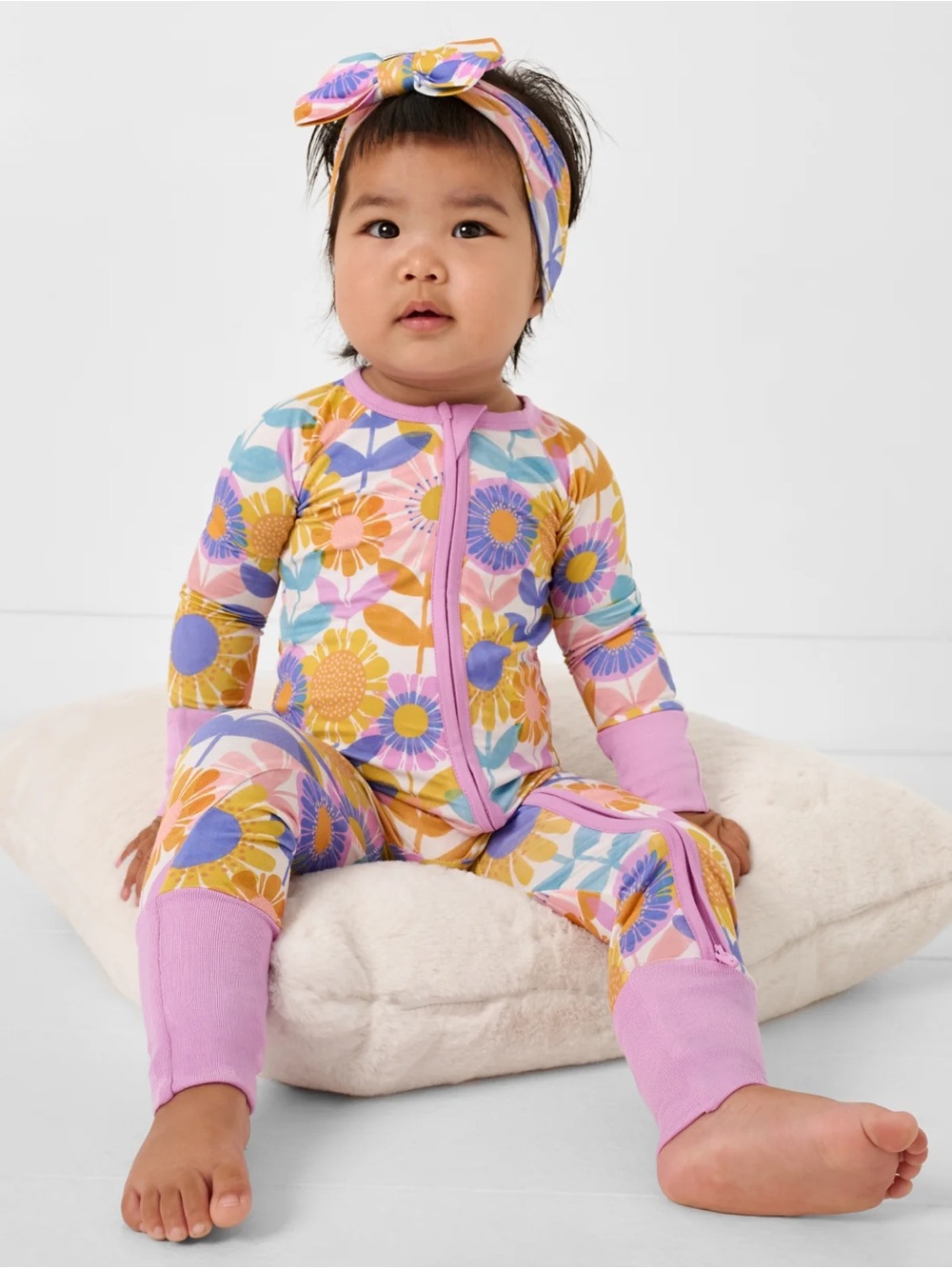 Little Sleepies | Petal Power Zippy | 6-12 months